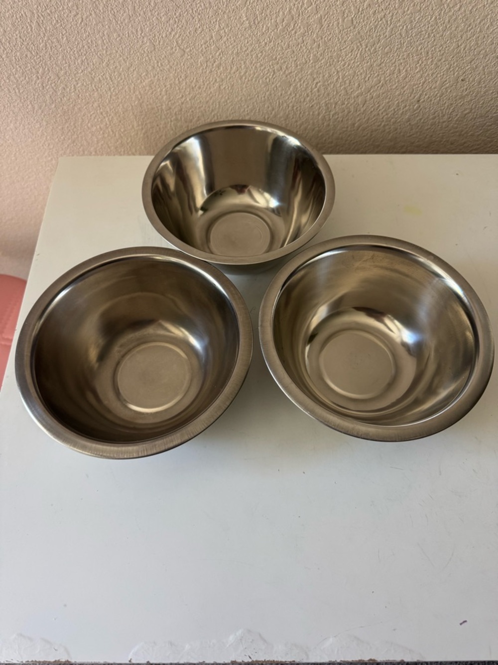 Classic Stainless Steel Prep Bowls - Brushed Silver Set of 3